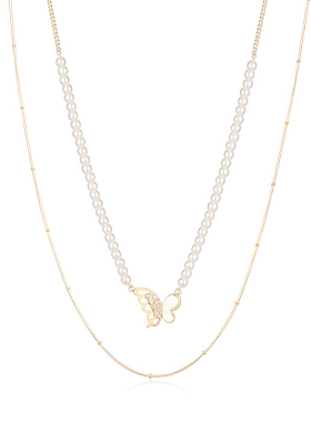 AIR-HORIZON贝母珍珠叠戴女项链