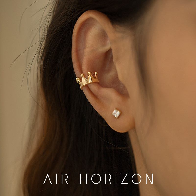 AIR-HORIZON耳夹无耳洞皇冠女图片