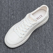 欧洲站真皮小白鞋 系带软底休闲德训鞋 男日常百搭舒适透气板鞋 韩版