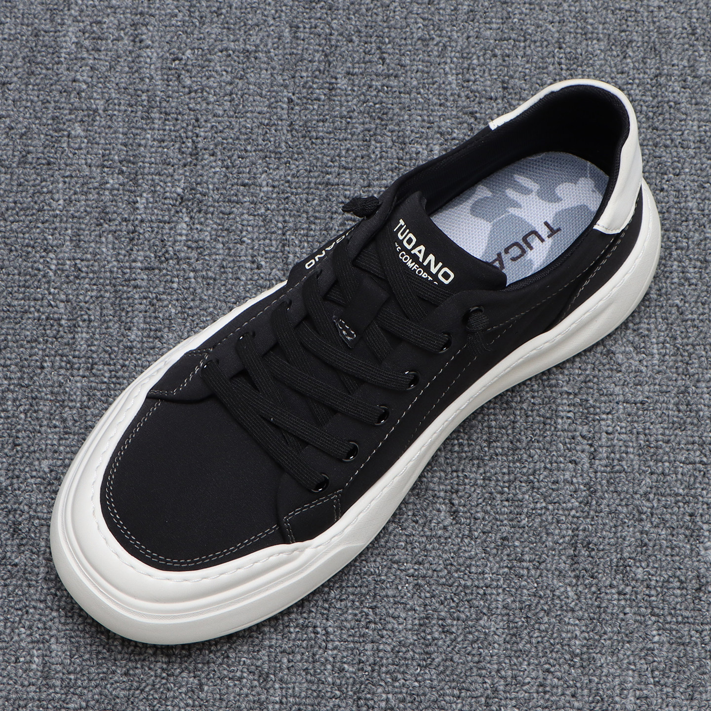 轻便软底黑色帆布鞋男夏季日常百搭免系带休闲鞋舒适透气平底板鞋