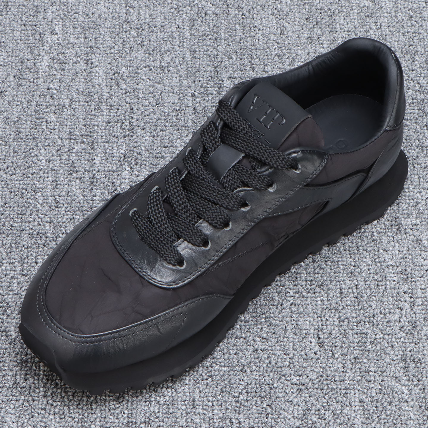 运动休闲鞋轻奢百搭黑色阿甘鞋