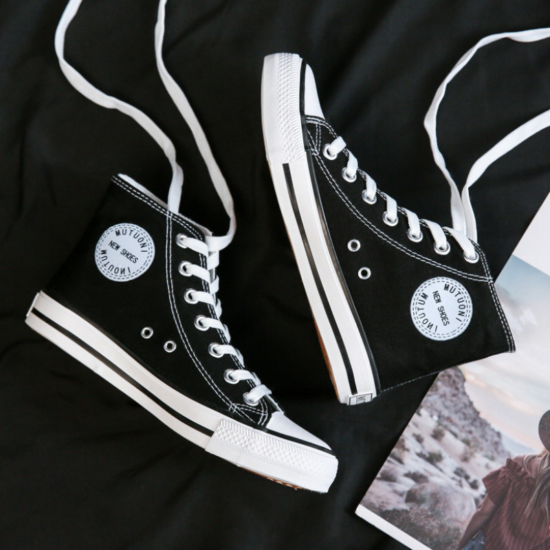 2026 Autumn New High-Top Canvas Shoes Women's Canvas Shoes Korean