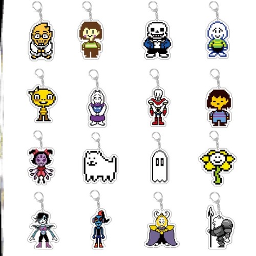 传说之下周边钥匙扣UNDERTALE 双面硬刷亚克力挂件 现货秒发