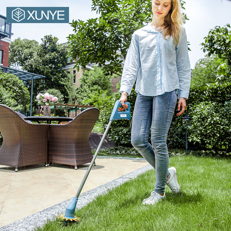 德国寻叶手持电动割草机打草机小型家用除草充电式花园草坪修剪机