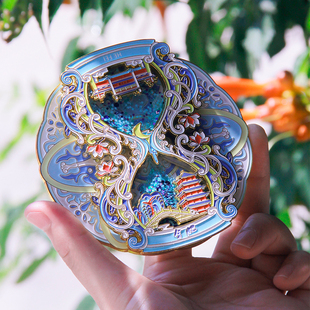 三介文创三河景点文创合肥冰箱贴流沙旋转创意磁力贴礼物