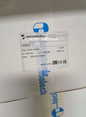TECHNOELECTRIC VC4P 3X630隔离开关