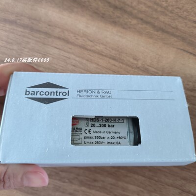 barcontrol压力开关HDS-1-200-K