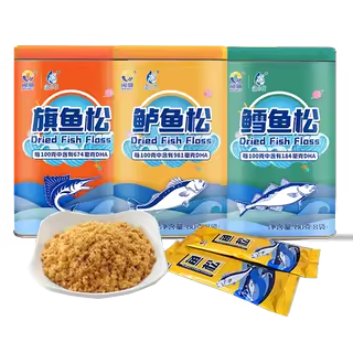 闽威鳕鱼旗鱼鲈鱼肉松儿童孕妇拌饭零食独立包装佐餐春节送礼礼盒