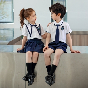 毕业照服装 英伦学院风儿童班服夏天小学生校服夏装 幼儿园园服夏季