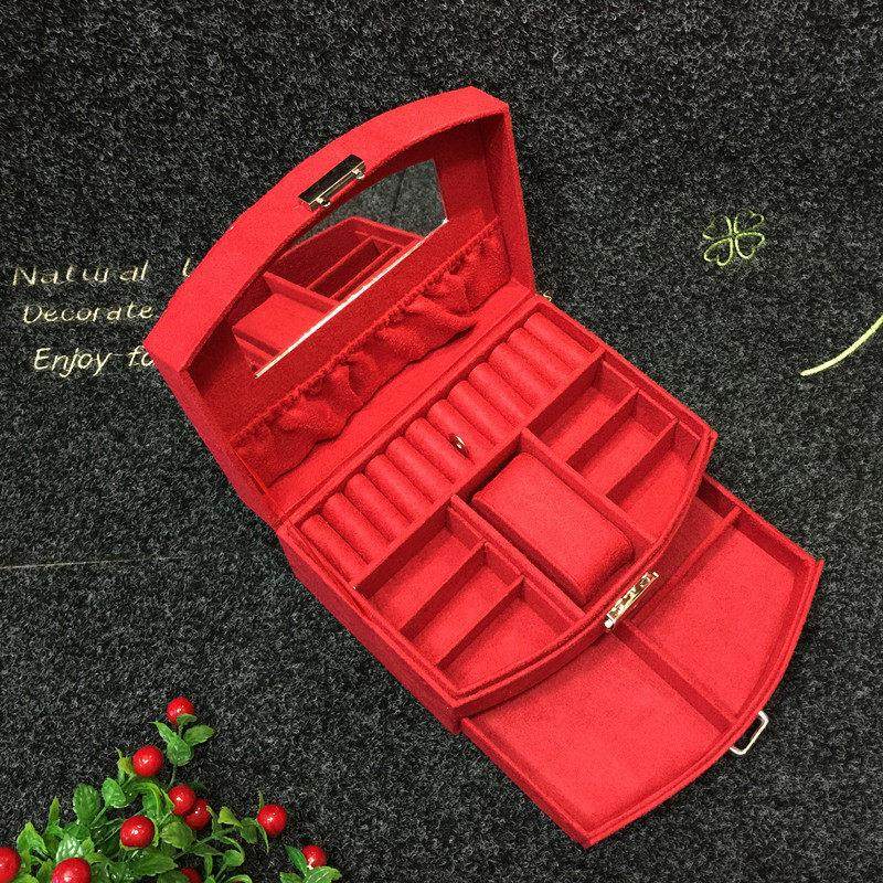 首饰盒公主欧式韩国饰品盒收纳盒珠宝盒耳钉盒儿童可爱绒布手表盒,收纳整理,首饰盒,淘宝优惠券,粉丝福利购,淘宝优惠卷