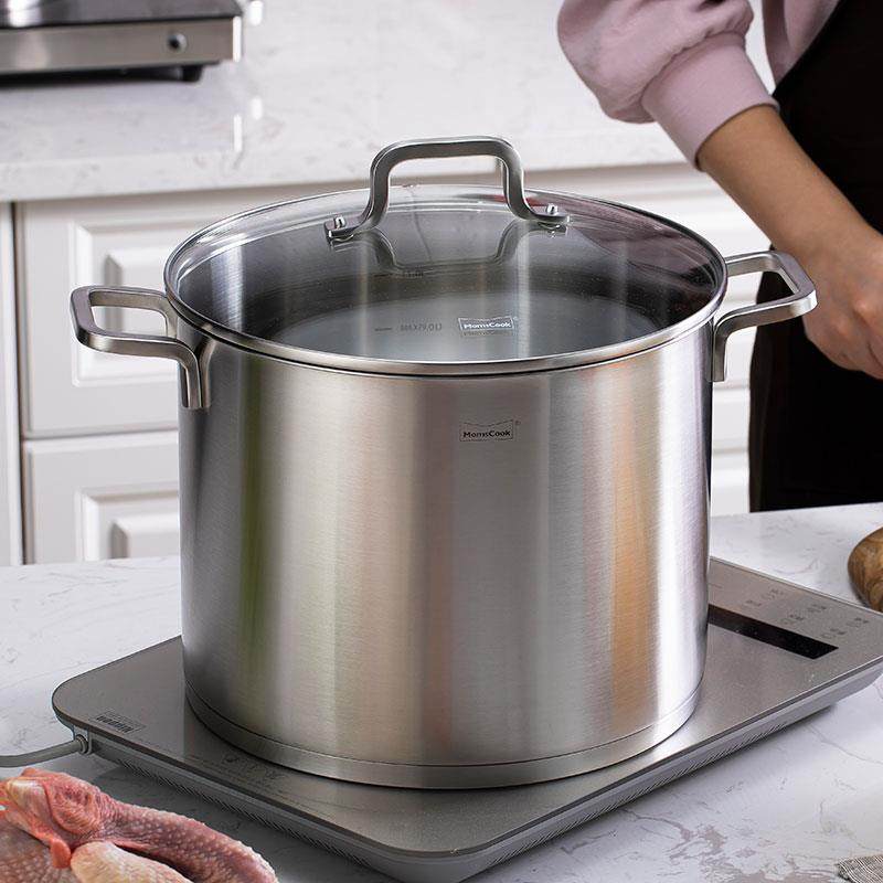 木初高汤锅304不锈钢加厚加深家用大容量粥炖鸡炖肉锅汤锅