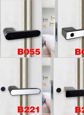 极简生态门锁室内门锁家用轻奢磁吸静音木门单把手锁橙色黑色灰色