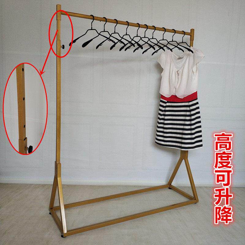 服装店展示架落地式可调节组合衣架伸缩侧挂架女装店货架衣服架子