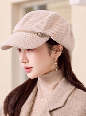 2026秋八角帽女薄款复古韩版小众