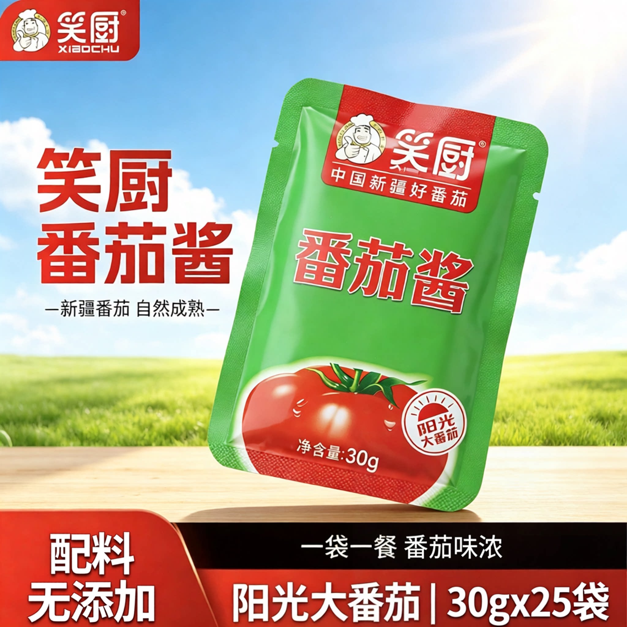 笑厨番茄酱30g小袋无添加做辅食