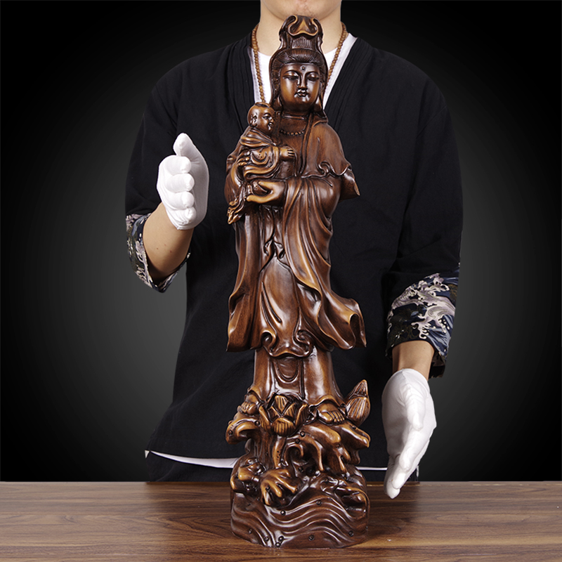 摆件木质菩萨供奉雕塑观音佛像