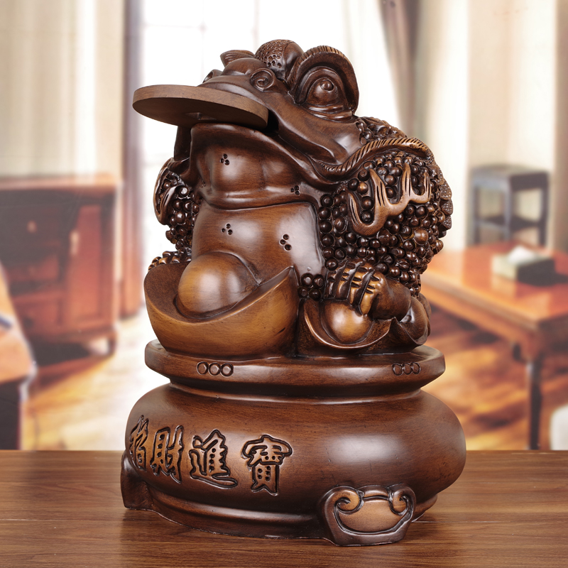 招财金蟾摆件开业办公桌面工艺品