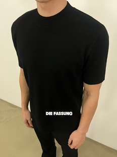 DieFassung羊毛短袖微高领SlimFit倒梯形版型细腻亲肤新贵老钱T恤