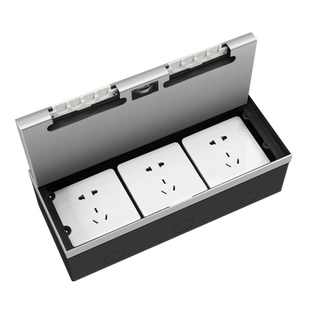 格佳乐镶嵌大理石地插座不锈钢防水隐形纯平可装86型面板地面插座