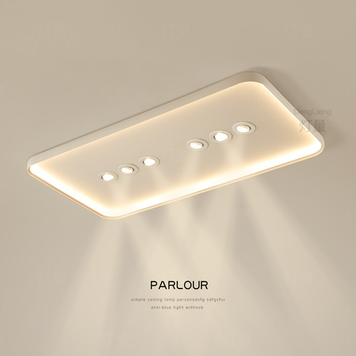 氛围感吸顶灯内嵌可调节角射灯调