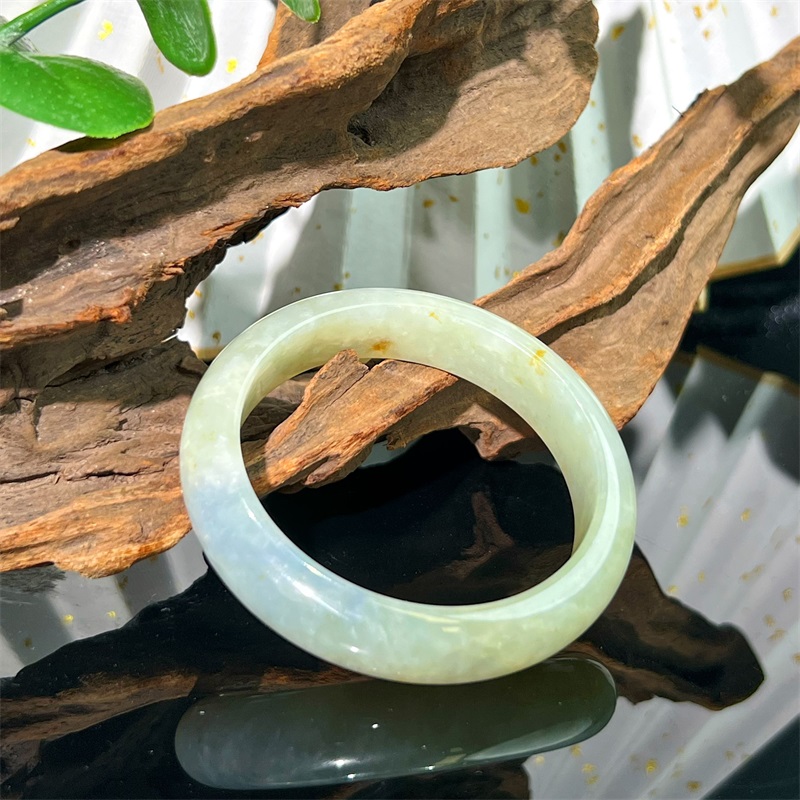 七彩云南缅甸A货天然翡翠糯冰种晴水青翡翠手镯一物一证支持复检