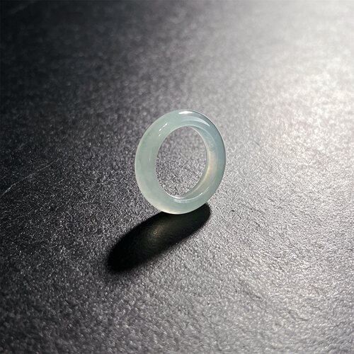 七彩云南缅甸A货天然翡翠冰种白冰白月光翡翠戒指戒圈