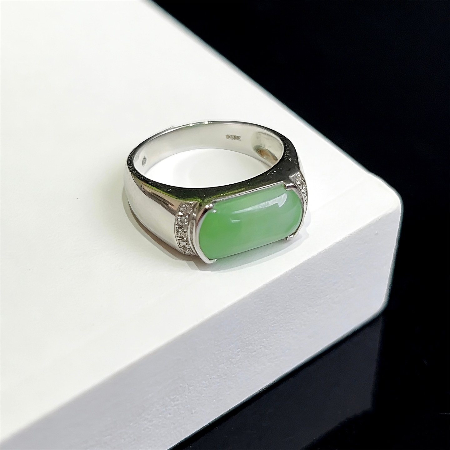 【年货节】七彩云南缅甸A货天然翡翠18K金镶嵌苹果绿翡翠指环戒指,珠宝/钻石/翡翠,戒指/指环,淘宝优惠券,粉丝福利购,淘宝优惠卷