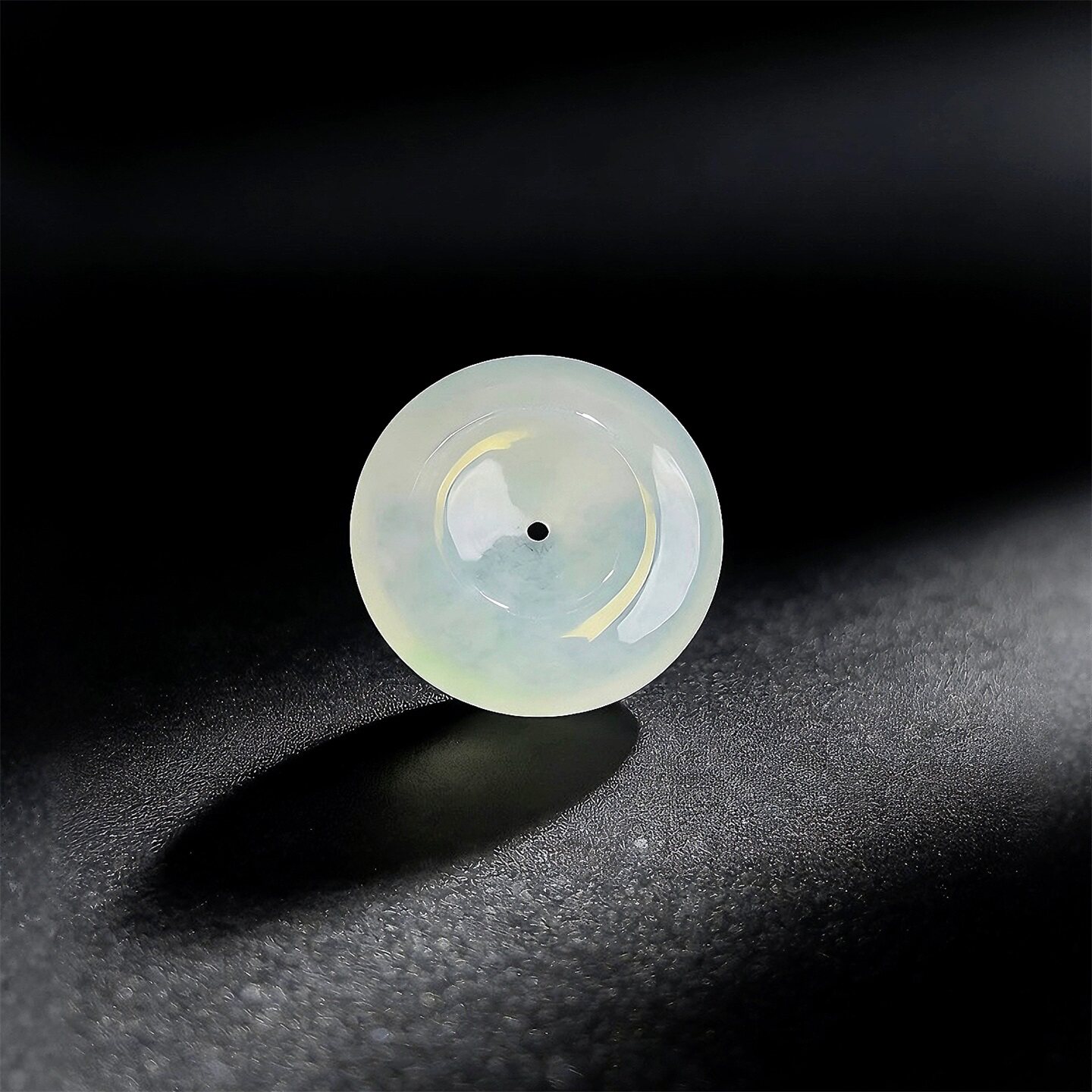 七彩云南缅甸A货天然翡翠白月光平安扣挂件吊坠一物一证支持复检