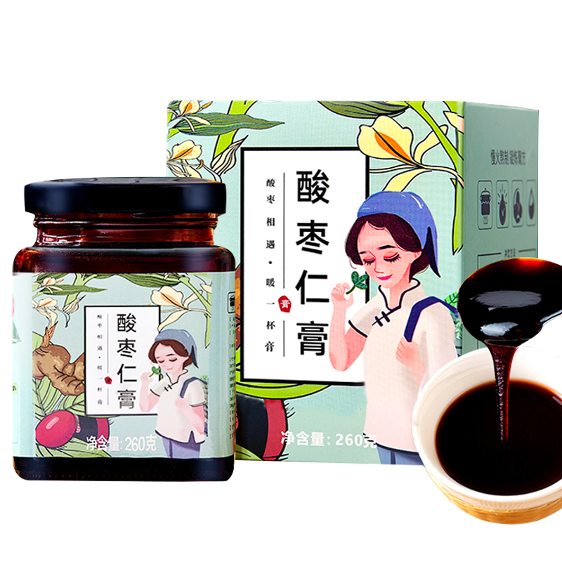 【天猫U先】正宗酸枣仁茯苓膏晚安茶泡水喝睡前山药膏方茶正品 - 封面