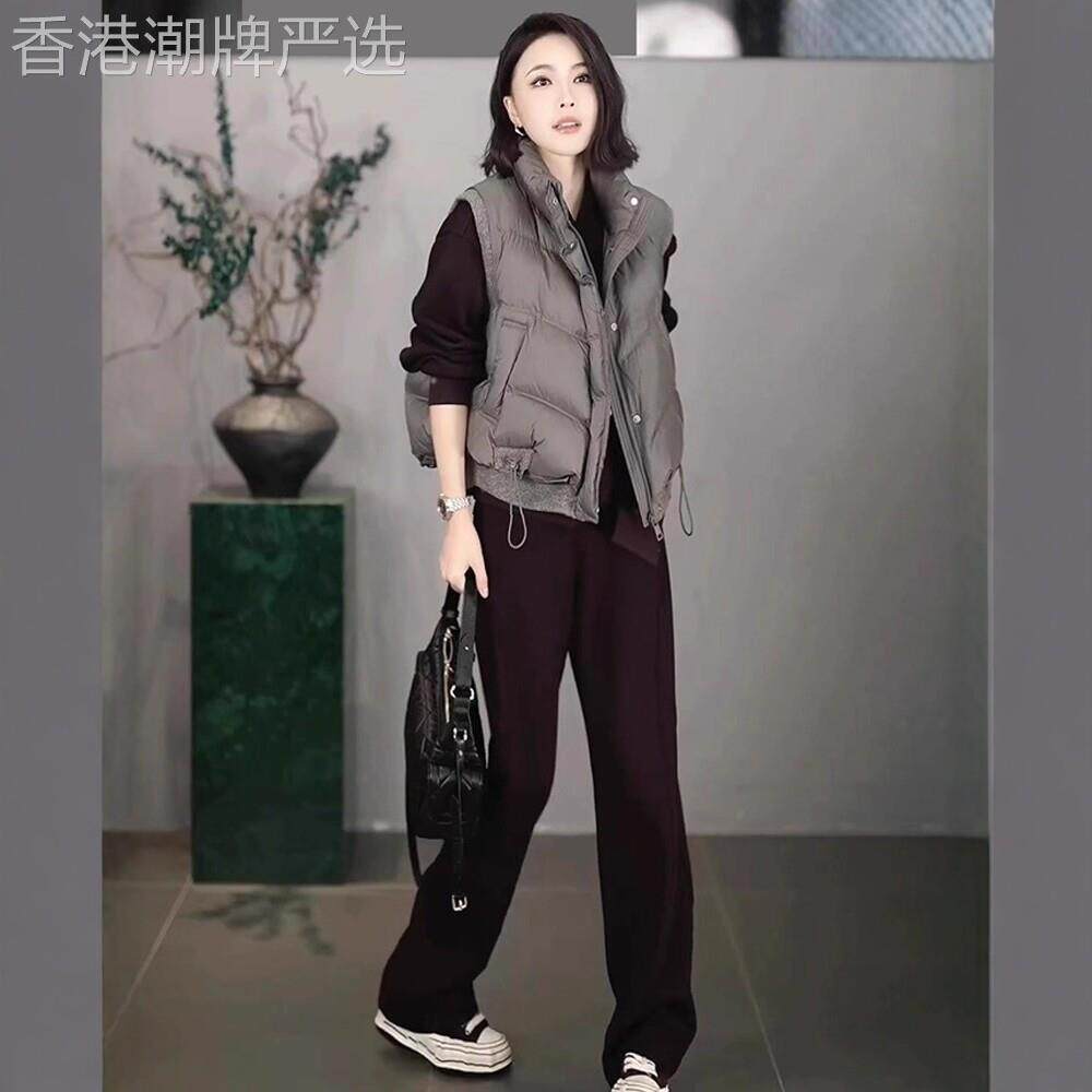 日系羽绒马夹女士2025秋冬季新款韩版立领休闲风棉服外搭保暖上衣