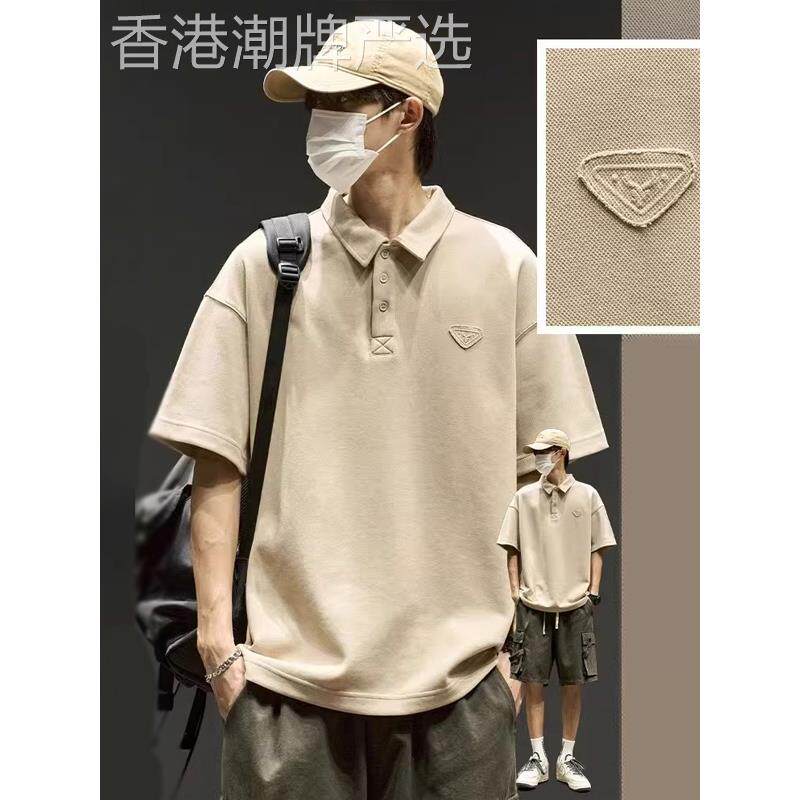 YHNP轻奢潮牌polo衫短袖男款百搭休闲夏季新款高级感宽松翻领t恤