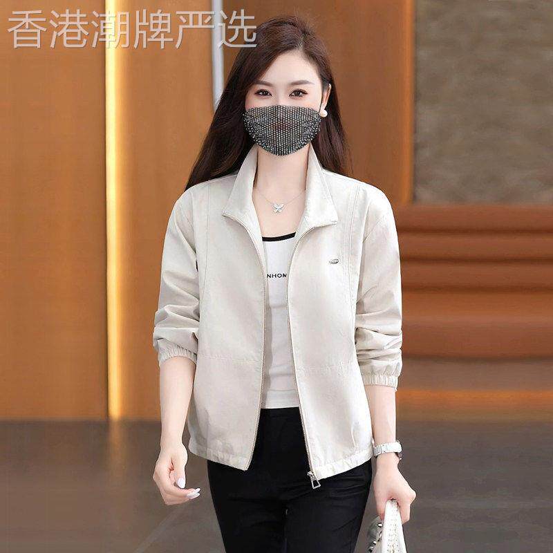 潮牌休闲短款外套女士2026春秋季宽松气质立领夹克流行小个子开衫