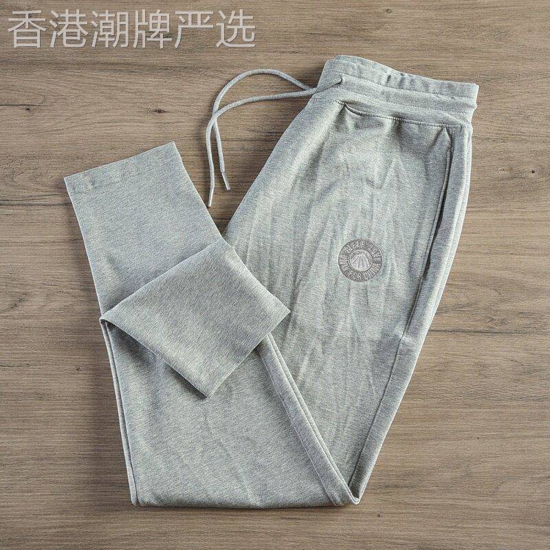 UASK运动休闲裤男夏季薄款2026新款潮牌绣标直筒男士宽松九分卫裤