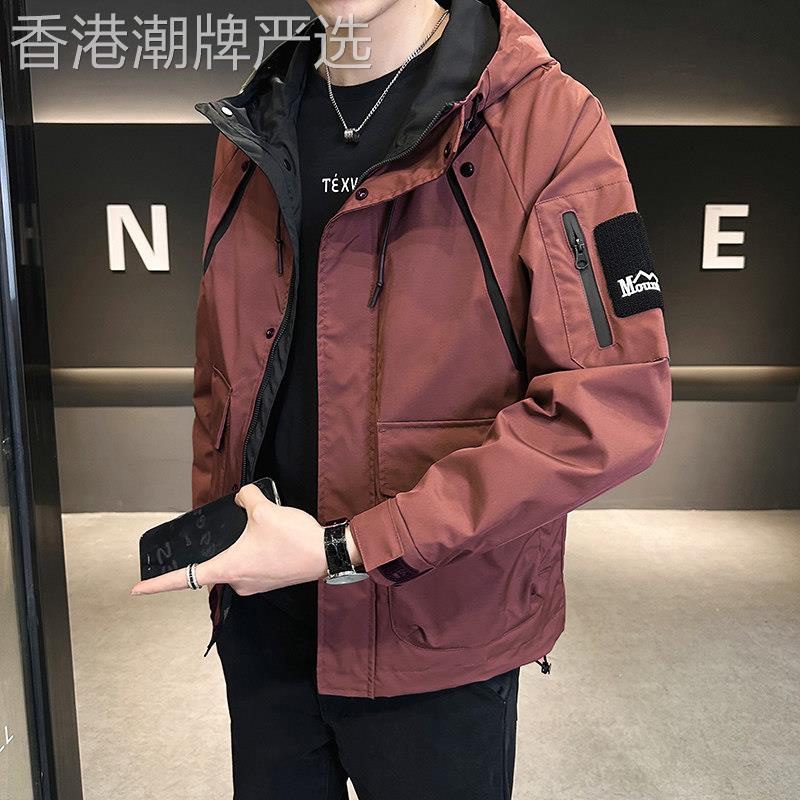 户外冲锋衣外套男2025新款春秋季大码男装休闲夹克高级感登山服潮