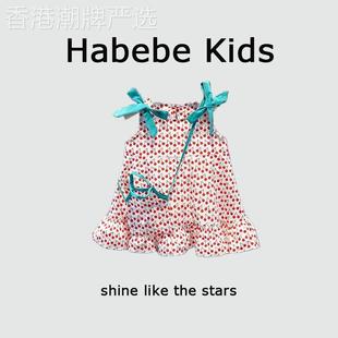 Habebe Kids 女宝蝴蝶结吊带洋装1-3岁小女孩夏天甜美可爱裙子