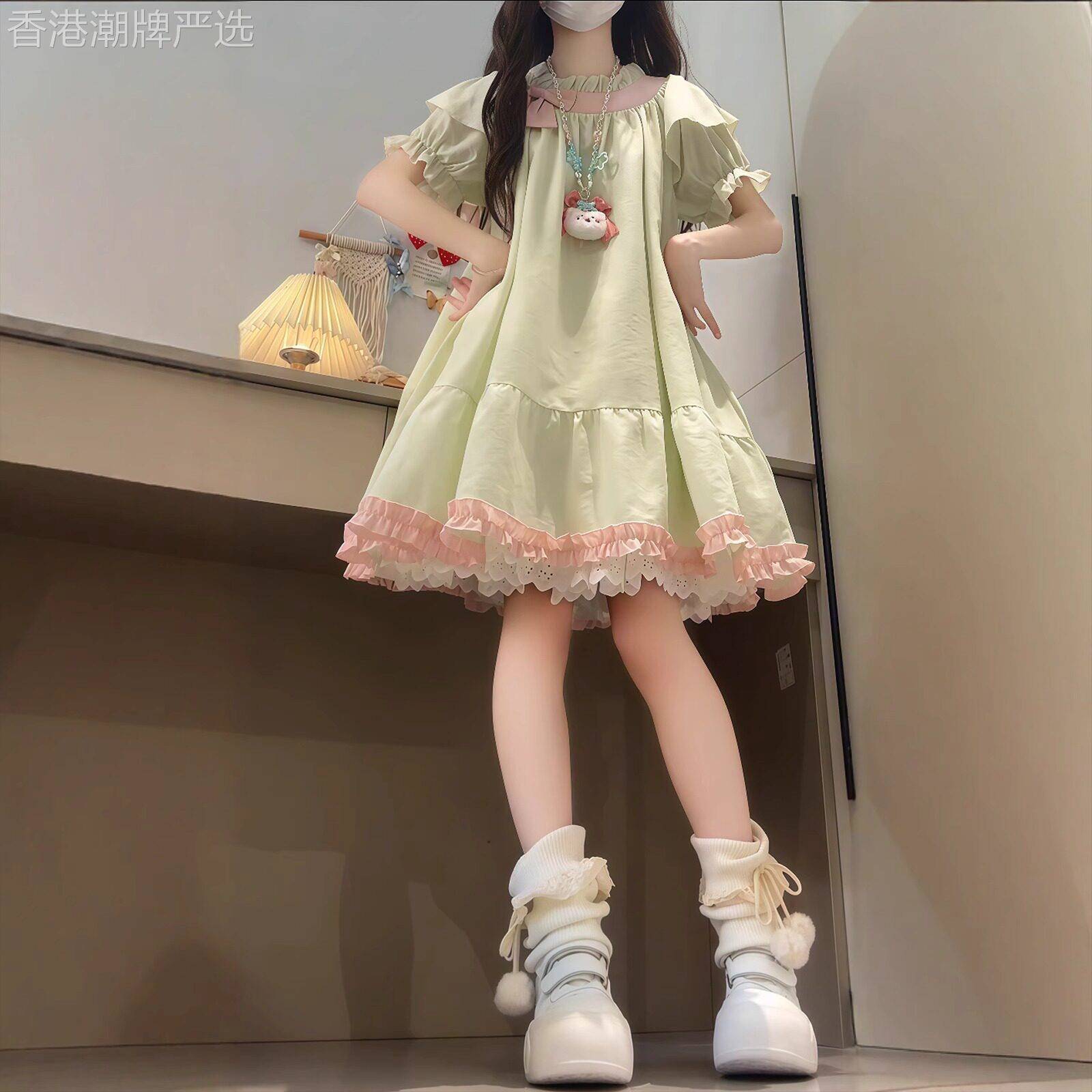 法国Uamtor女童连衣裙夏装2026新款青少年女孩独特超好看薄款