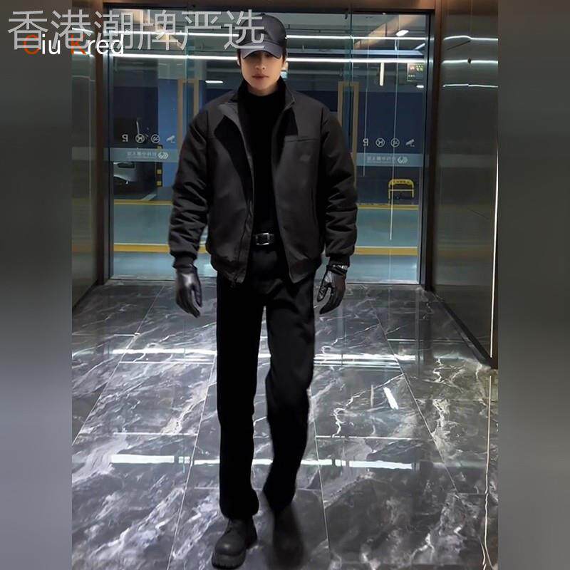 高级感飞行夹克棉服男士2025新款冬季痞帅硬汉加厚冲锋衣外套男款