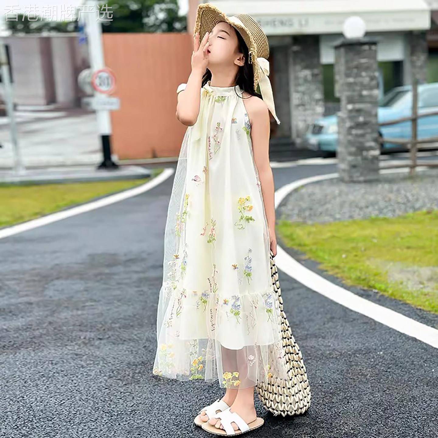 法国Uamtor女童夏装2026新款大童女装公主连衣裙儿童夏季国风长裙