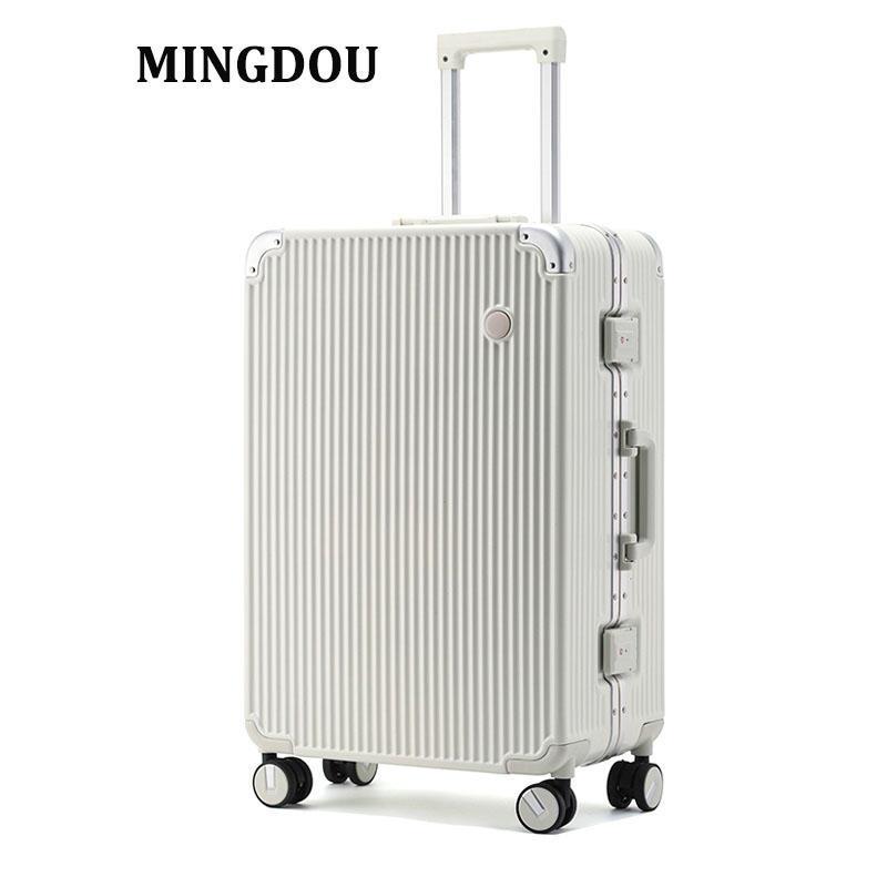 加厚纯PC铝框拉杆箱结实耐用行李箱静音轮旅行箱男女密码登机箱