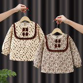 儿童罩衣女宝宝可外穿洋气小公主秋冬季 防水吃饭围兜 女童2026新款