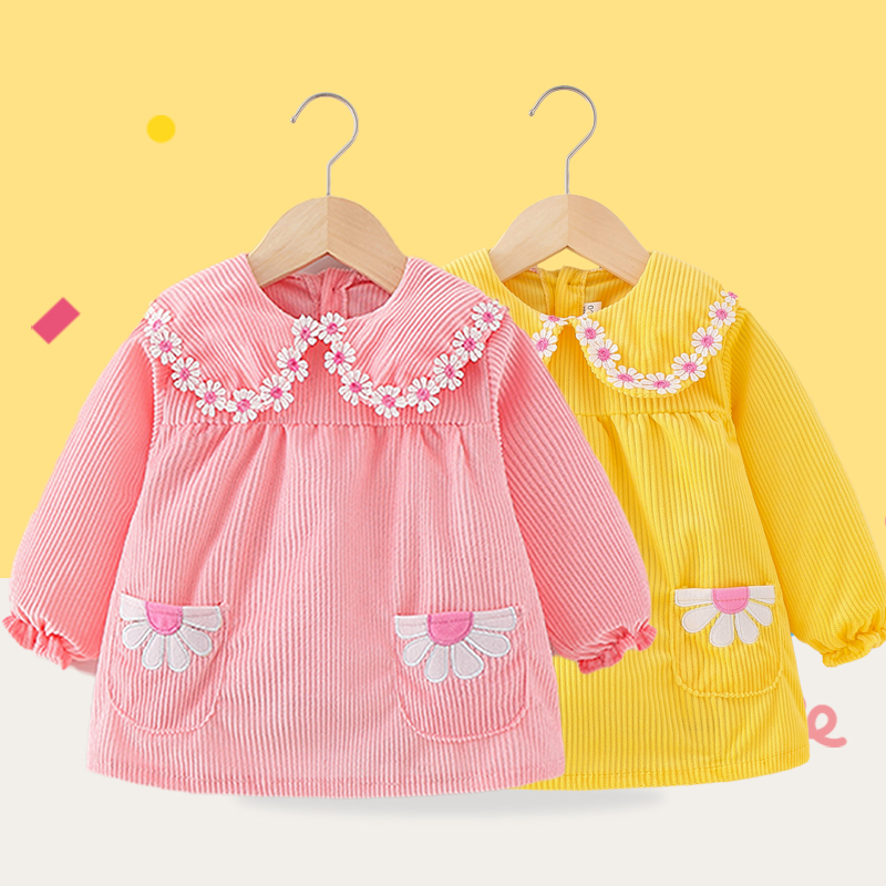 時尚繡花防水公主裙罩衣