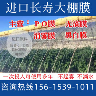 大棚膜黑白膜无滴膜po膜长寿加厚抗老化遮阳防晒防水青贮养殖种植