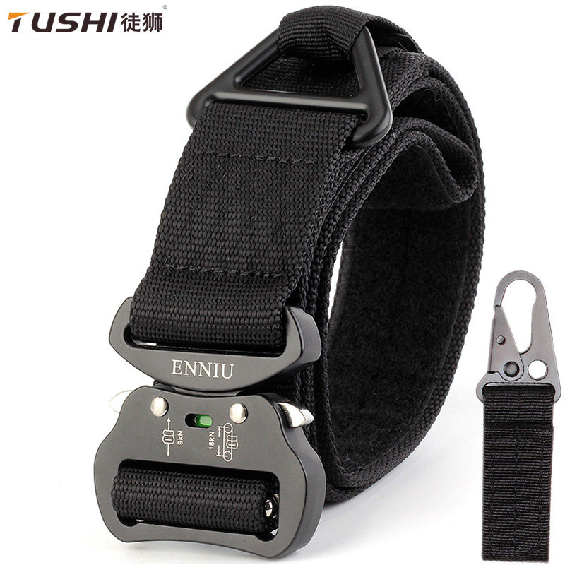 徒狮户外战术腰带男救援垂降安全皮带帆布多功能自动扣训练裤带潮