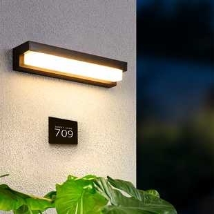 太阳能感应灯大门两侧户外壁灯庭院玄关墙防水门牌门头壁挂免打孔