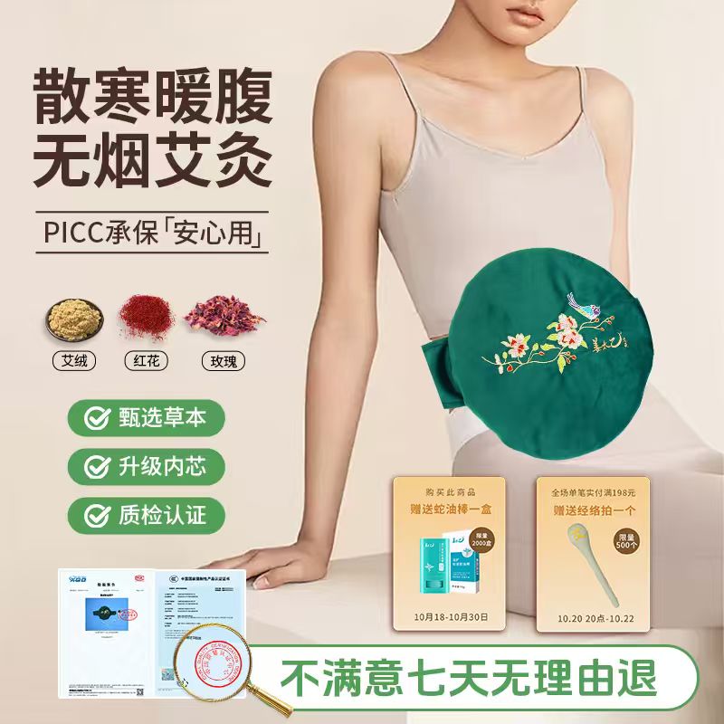 艾灸热敷腹部肚子电加热暖腰腹部家用熏蒸仪艾草理疗艾灸宝热敷包