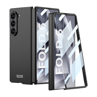 适用三星Galaxy Z Fold6手机壳折叠屏超薄壳商务Fold6保护套镜头全包防摔潮壳磨砂壳fold6前屏带钢化膜无界壳