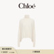 网眼针织宽松圆翻领毛衣 Chloe蔻依 限时折扣
