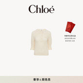 全款 新款 预定 Chloe蔻依 25秋季 刺绣花边短袖 Polo衫