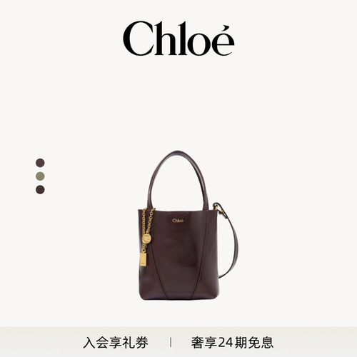 CHLOESPIN小号粒面皮革托特包