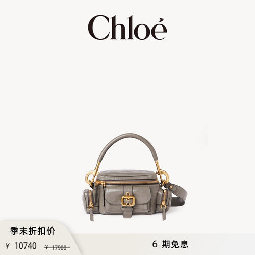 Chloe蔻依鳄鱼纹皮革小号相机包